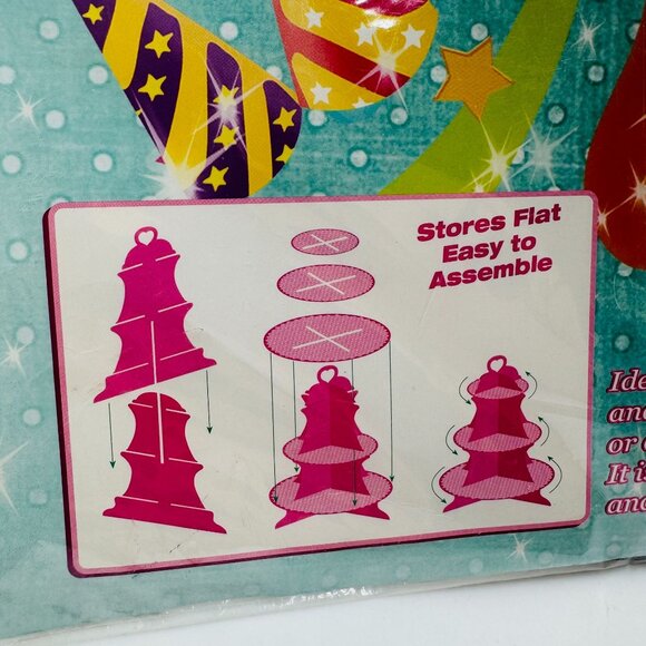 3-Tier Cupcake Stand Happy Party Western Theme Easy To Assemble Flat Storage - Picture 5 of 5